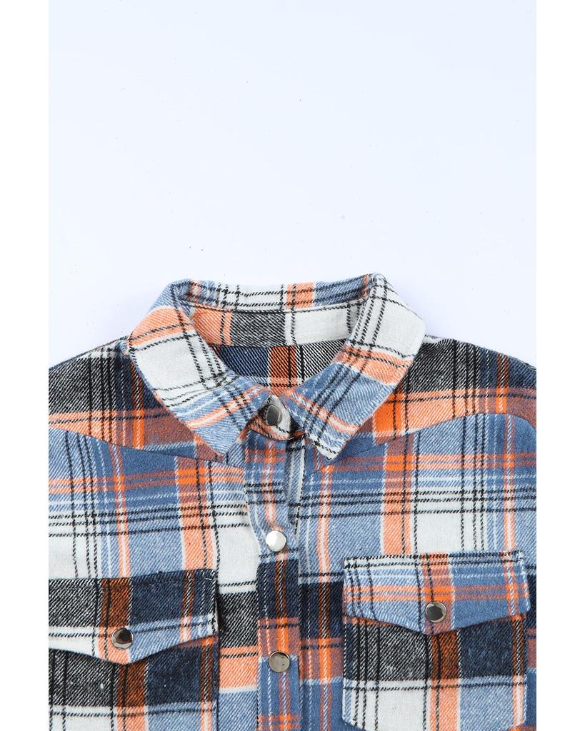 Azura Exchange Куртка-рубашка в клетку с оборками