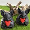 Милая красная летучая мышь-сердечко, 3D-печатное украшение на Хэллоуин, новинка, настольная скульптура для жуткой вечеринки, дома с привидениями, праздничный декор, забавный подарок для детей и летучих мышей