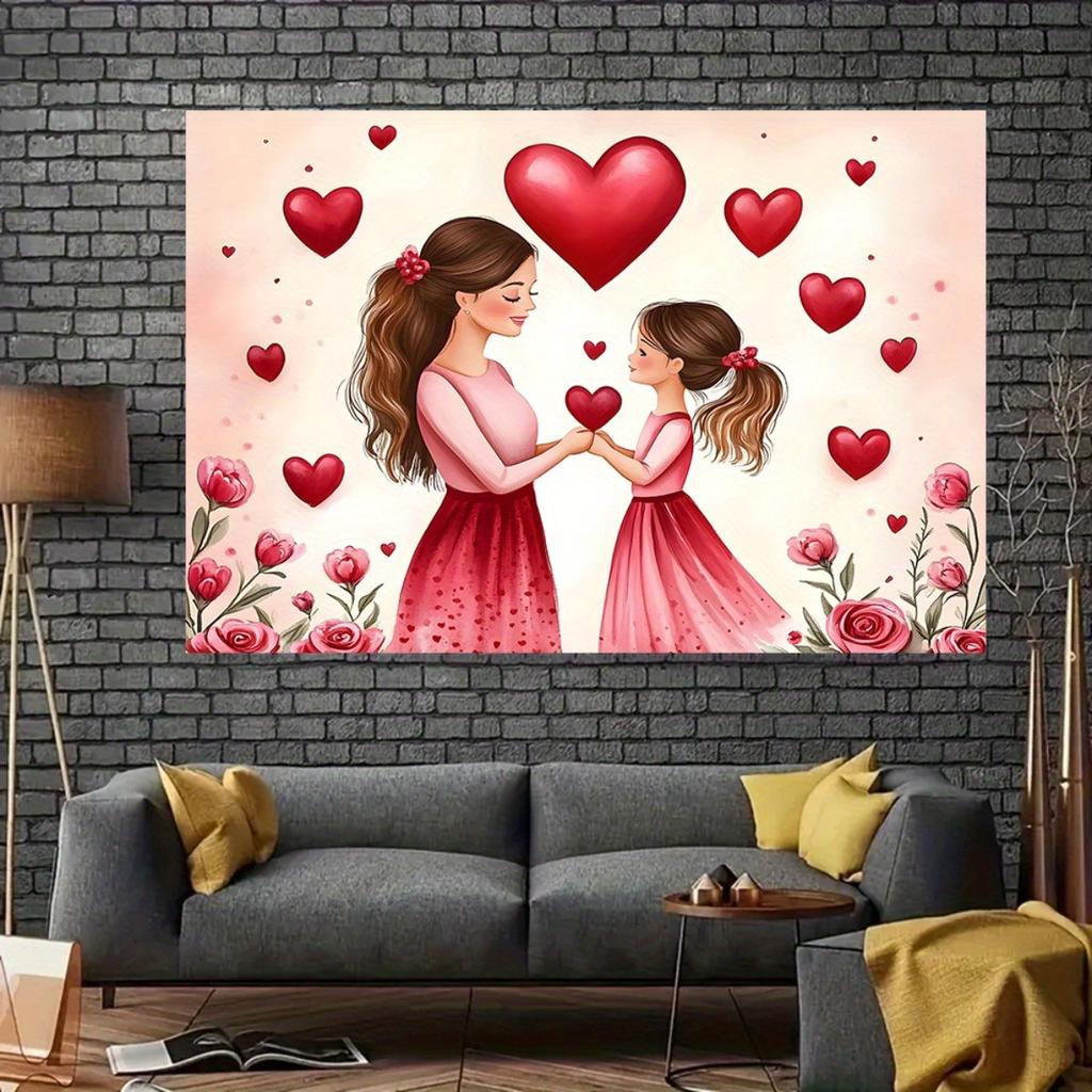1 piece of tabletop - Super Large Size Background Banner for Happy Mother's Day - Party Banner - Background Cloth