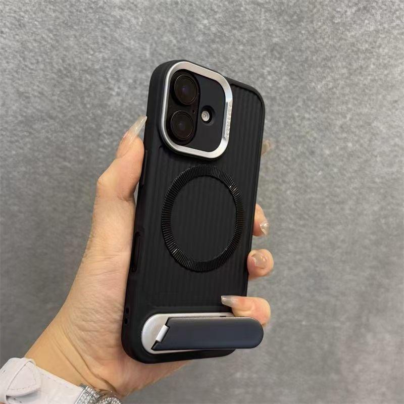 Магнитный Невидимый Чехол-Подставка для Apple 16pro Защитный Чехол для IPhone15max Чехол 14 Мягкий Шнурок