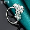 925 Sterling Silver Fashionable Flower Ring Fashionable Wedding Jewelry