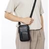 Genuine Leather Mobile Phone Bag Men's Casual Commuter Fanny Pack Fetal Cowhide Trend Vertical Cross Shoulder Bag,