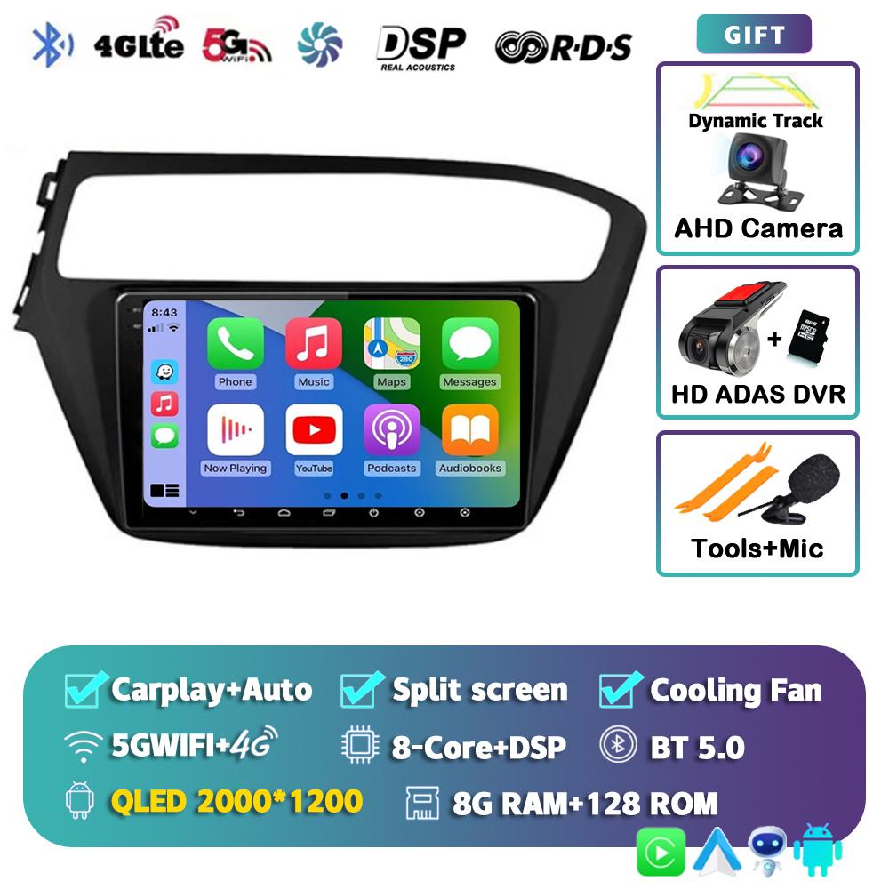 Android 14 Carplay Auto Car Radio For Hyundai I20 2018 2019 GPS Multimedia Player  Stereo Video Head Unit 360 Camera 4G+WiFi DSP