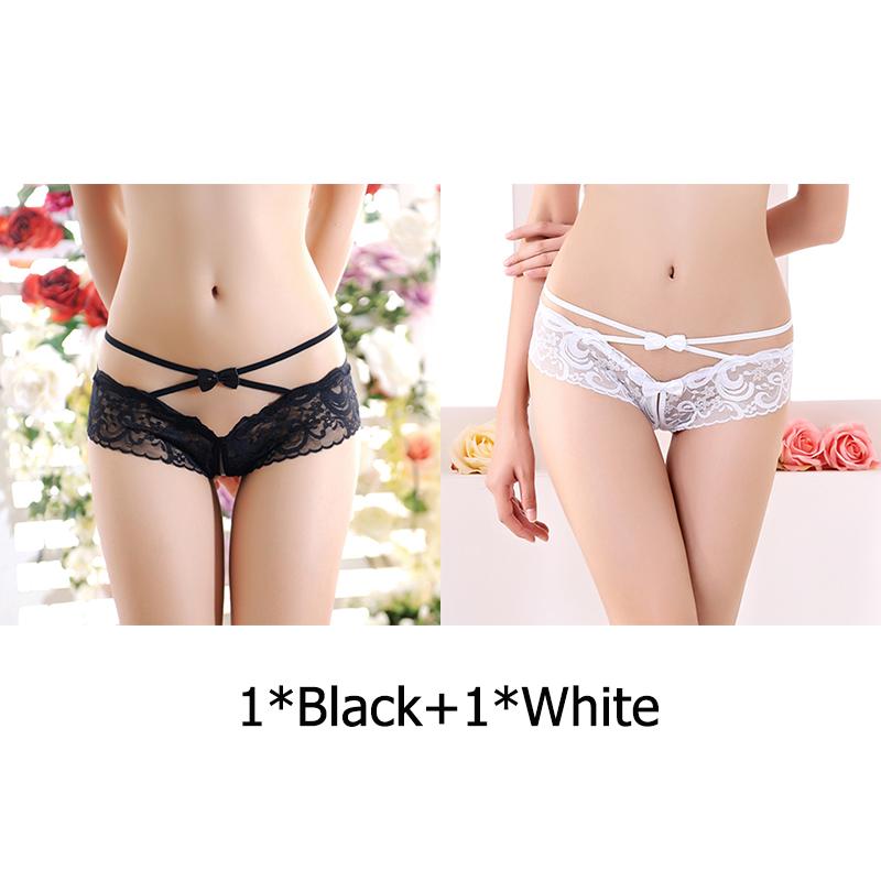 Women's Panties Open Crotch Thongs Sexy Hollow Briefs Underwear Erotic T-Backs Sweet Crotchless Seamless Panty
