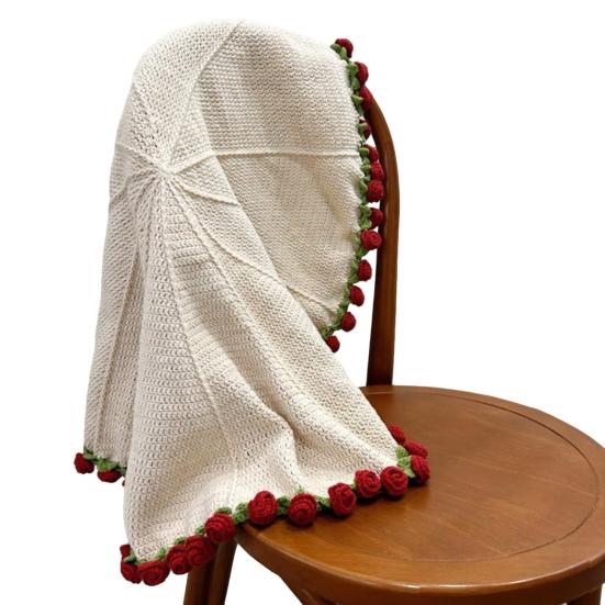 Вязаный крючком букет роз, одеяло ручной работы, плед из букета роз, вязаный крючком букет роз, диванное одеяло для декора кровати, романтический подарок