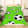 Семейное постельное белье Deluxe, односпальная кровать, двуспальная кровать, полноразмерная наволочка с 3D футбольным принтом и пододеяльник, 2/3 комплекта семейного постельного белья для спальни