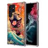 Чехол для телефона Samsung Galaxy S21 S20 S23 FE S22+ S24 Ultra S25 Edge с изображением Французского бульдога и Мопса, Прозрачный Чехол-бампер Coque Patt