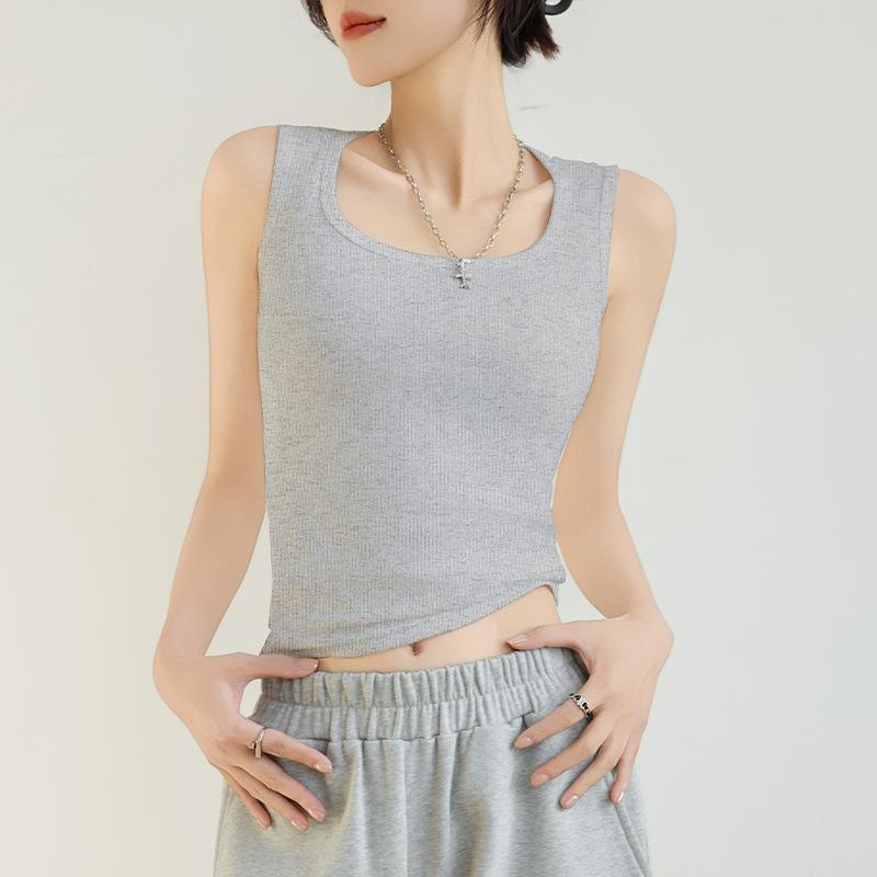 Стильная элегантность, мода, женский деловой повседневный жилет H349, майка-камисоль, женская летняя рабочая одежда с широкими плечами, облегающие белые топы