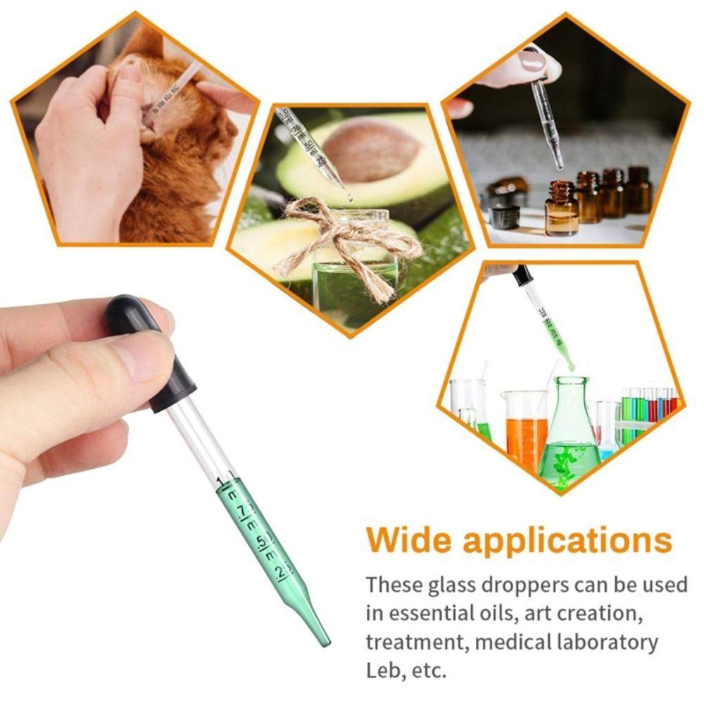 Dropper Transfer Rubber Head Scale Pipette Medicine Dropper Glass Liquid Dropper Scale Dropper