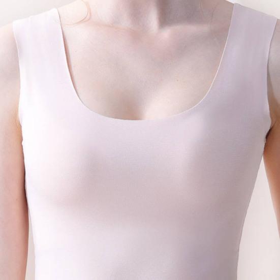 Женский жилет, топы со льдом, пуловеры без рукавов, шелковые бесшовные топы с круглым вырезом, приталенный однотонный цвет