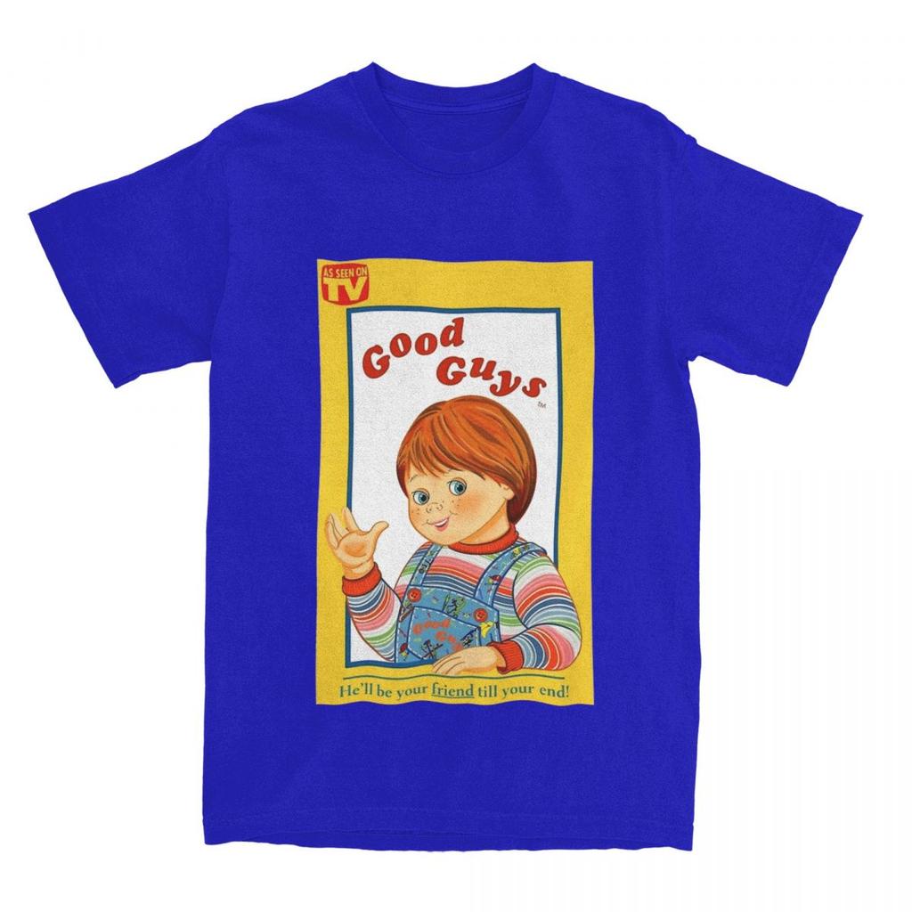 Good Guys Chucky Unisex Womens T Shirt Horror Movie Apparel Vintage Tees TShirts Cotton Classic Clothes