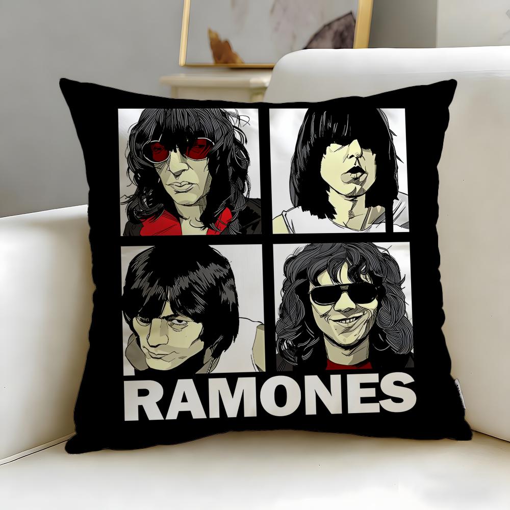Fashion RRamonesew Cushion Cover Stylish Washable Pillow Cover Ideal for Couch Bedroom Car Decoration