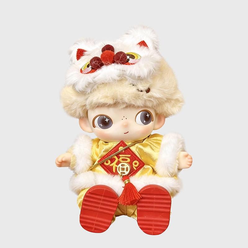 DIMOO 15cm Vinyl Doll Outfit Set Chinese New Lion Dance Costume Collectible Figure