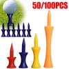 50/100 шт. Красочные пластиковые тройники для гольфа, прочные пластиковые тройники для гольфа с замком, многоразовые профессиональные тройники с регулировкой высоты для тренировок