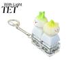 Handheld Fidget Clicking Device Vegetable Keyboard with LED Light, Stress Relief Clicker Keychain Mechanical Keycap Decompression Toy for Backpack,