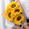 Silk Flower Realistic Creative Wedding Decor Artificial Sunflower Sunflower Bouquet Flower DIY