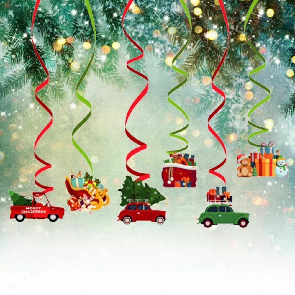 Рождественские подвесные украшения с завитками, спиральный кулон, вечерние подвесные гирлянды для дома, товары для декора