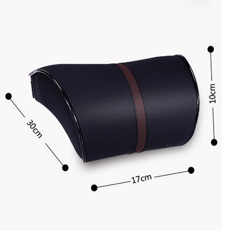 Искусственная кожа, автомобильная подушка для шеи, пена с эффектом памяти, подставка для шеи, подголовник сиденья, подушка, поддержка протектора