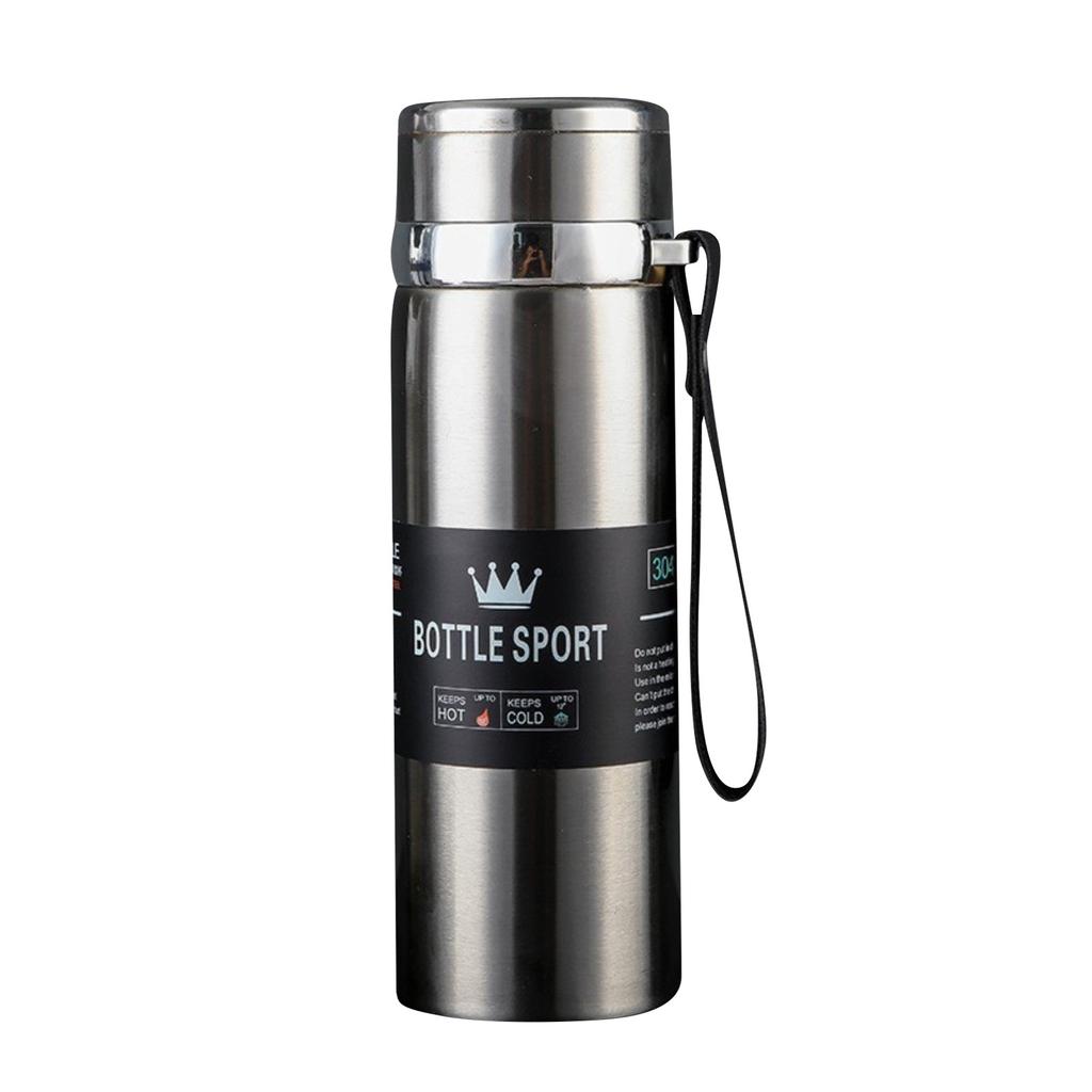 Термокружка из нержавеющей стали, портативный дорожный чайник с лямкой, большой емкости, для занятий спортом на открытом воздухе