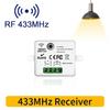 RF 433MHz Wireless Light Switch 220V 110V 10A Relay Controlle Mini Round Button Wall Panel Switch Remote Control For LED Lamp