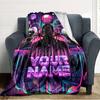 Name Custom Travis Scott Poster Print Flannel Blanket High Quality Warm Comfortable Cover for All Seasons Perfect for Gifts Home Decor