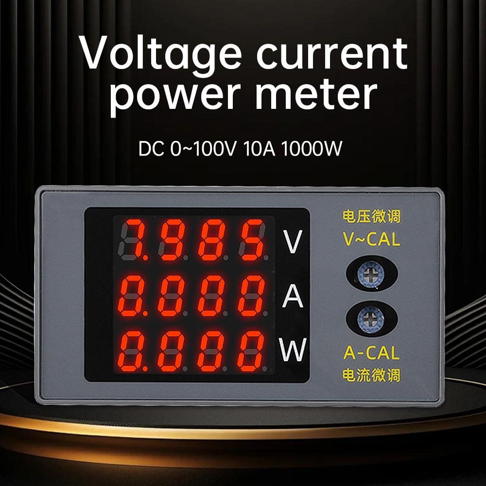 DC730 Четырехзначный цифровой вольтметр, амперметр и ваттметр DC 0–100 В, 10 А, 1000 В Напряжение и ток могут быть точно настроены