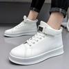 Мужские роскошные белые короткие ботинки осень-зима британская мода нескользящие удобные легкие рабочие ботинки спортивная повседневная обувь