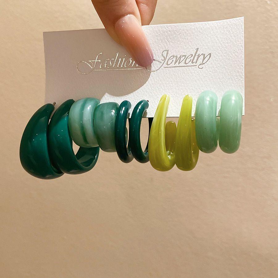 Ретро Гонконгский стиль Серьги-кольца с леопардовым принтом из серебряной иглы Легкая роскошь Высококлассные серьги с темпераментом Нишевые серьги Женские