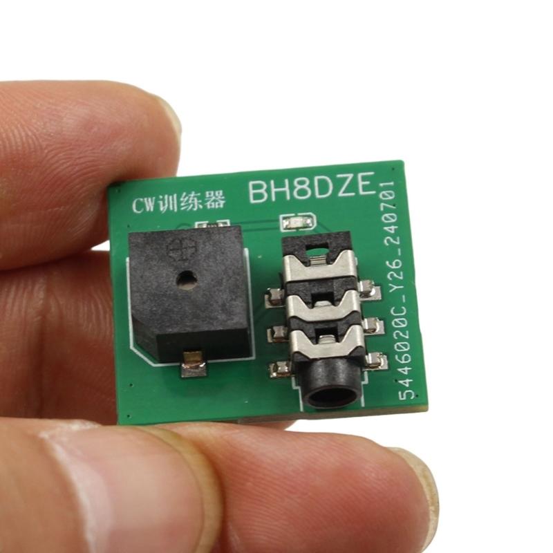 Lightweight CW Morse Code Practice Tool Morse Key Trainer With LED Indicator Beepers For All Skill Morse Code Training