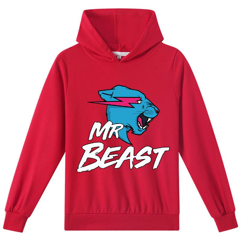 Mr Beast Lightning Cat Kids Fashion Print Hoodie Sweatshirt