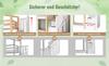 (=AB30604567W) Children's Treehouse 90 x 200 cm, Bunk Bed in Window, Storage and Fall Protection, Natural & White – 2x Slatted Base (Without Mattress)