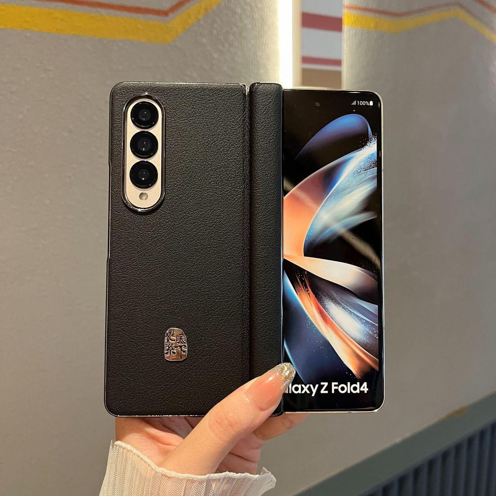 Кожаный и Кевларовый Чехол для Samsung ZFold - ZFold6, ZFold5, ZFold3 Защита Шарнира, ZFold4 Электроокрашивание