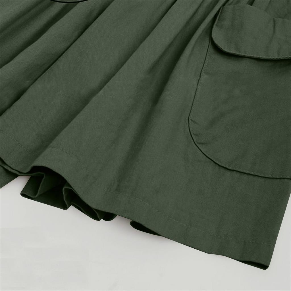 Women's Fashion Summer Pocket Hight Waist Detail Shorts Casual Pants