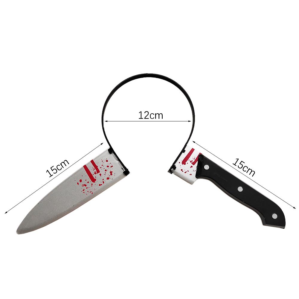 Хэллоуин Ужас Повязка на голову Реквизит Симуляция Страшный Нож Топор Ножницы Косплей Головные аксессуары Принадлежности для украшения вечеринки на Хэллоуин