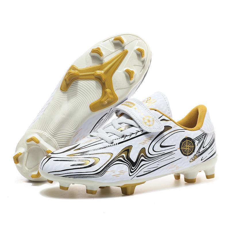 Детские футбольные бутсы на липучках сломанные шипы для детей среднего и старшего возраста мужчин женщин длинные шипы легкие амортизация тренировочные бутсы для травы