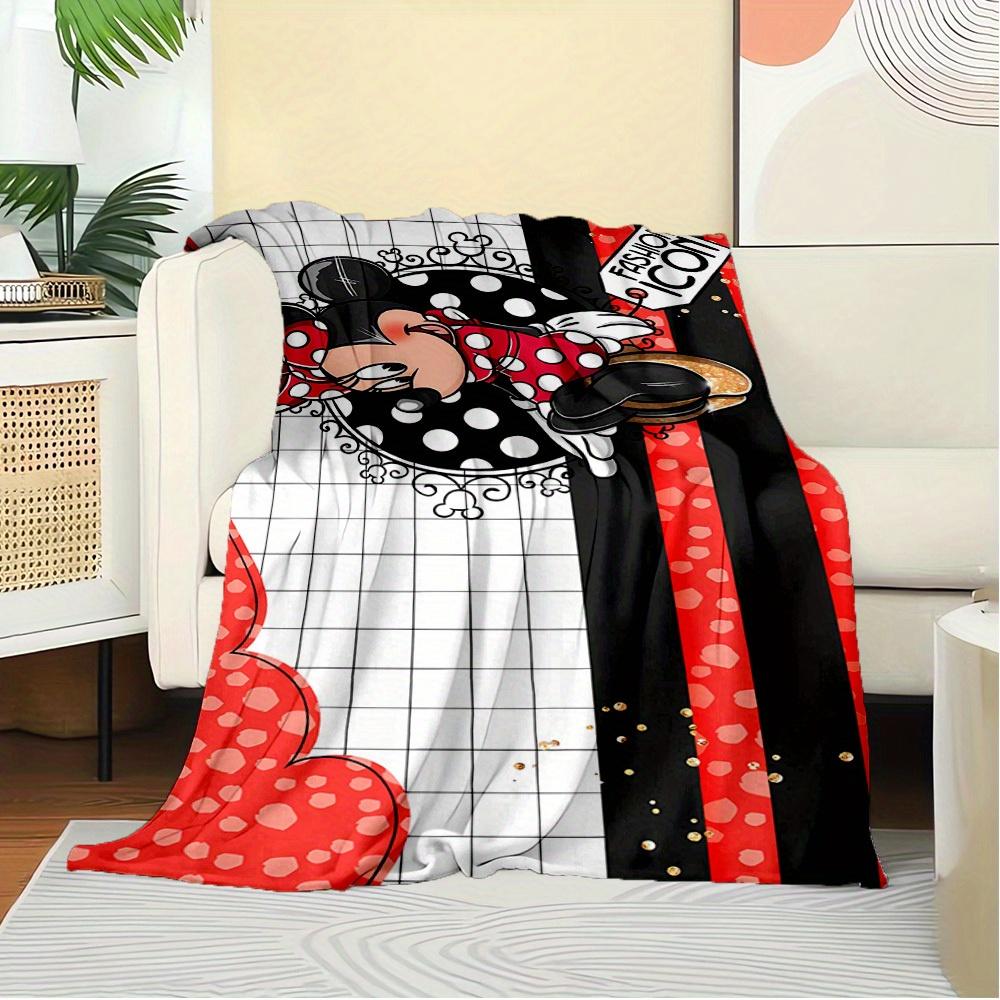 1pc Flannel Minnie Mouse Red Polka Dot Bedding Throw Blanket