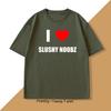 I Heart Slushy Noobz Fan Merch Tshirt Heavy Cotton Short Sleeve Tee Unisex Unisex Harajuku Breathable Funny Clothing Oversize Tops