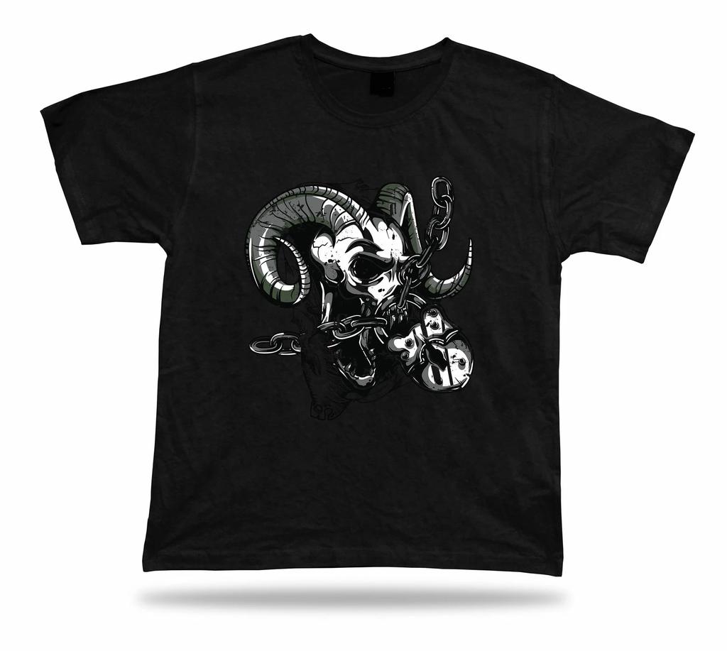 Monster Demon Devil RAM black and white awesome cool tshirt design apparel