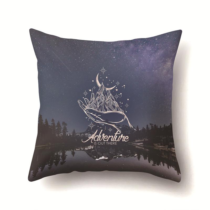 Modern Painted Simple Household Car Polyester Pillow Case Car Decoration Home Printed Waist Pillow Case