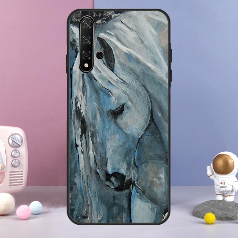 Художественный чехол с изображением лошади для Huawei Nova Y60 Y61 Y70 Y72 Y73 Y90 Y91 9 10 SE 7i 8i 11i 12i P30 P40 Lite P60 Pro