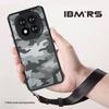 (В комплекте ремешок на запястье)Чехол Ibmrs для Redmi Note 14 Pro 4G, ультратонкий, карманный, приподнятые края защищают камеру и экран - Черный камуфляж