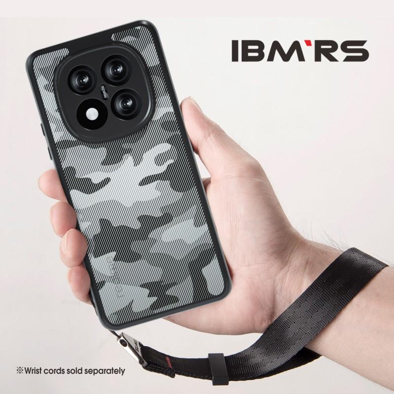 (В комплекте ремешок на запястье)Чехол Ibmrs для Redmi Note 14 Pro 4G, ультратонкий, карманный, приподнятые края защищают камеру и экран - Черный камуфляж