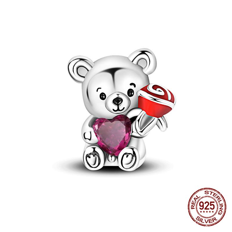 Original Owl Beads 100% 925 Silver Lucky Cat Elephant Charms Fit Original 925 Bracelet DIY Jewelry Making Women's Gift