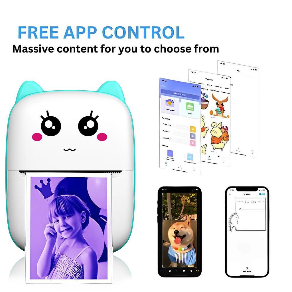 Мини-термопринтер для этикеток, мобильный телефон, портативный фотопринтер для студентов, принтер для неправильных вопросов