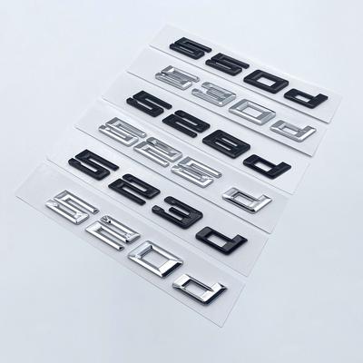 Новые цифры и буквы шрифта 520d 523d 525d 530d 535d 540d эмблема ABS для BMW 5 серии E39 E60 E61 F10 F11 G30 наклейка с логотипом на багажник автомобиля