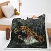 American Animal 2D Digital Printing Thickened Lamb Wool Crystal Fleece Blanket One Piece
