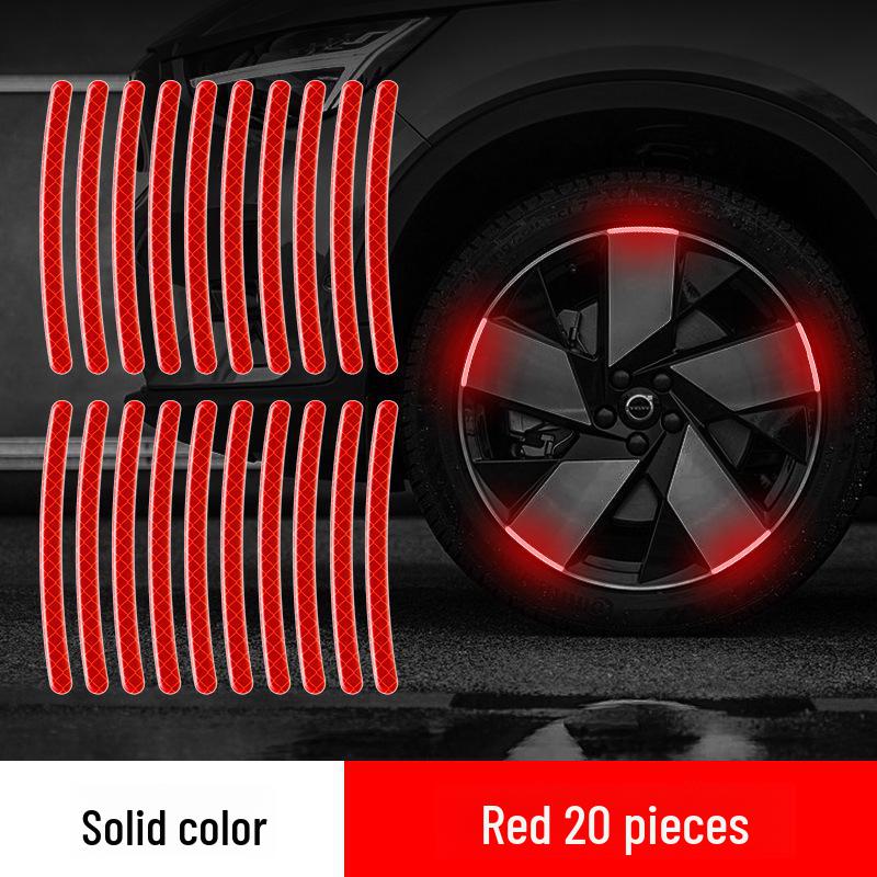 Reflective Tire Strips for Cars & Motorcycles - Decorative Wheel Stickers