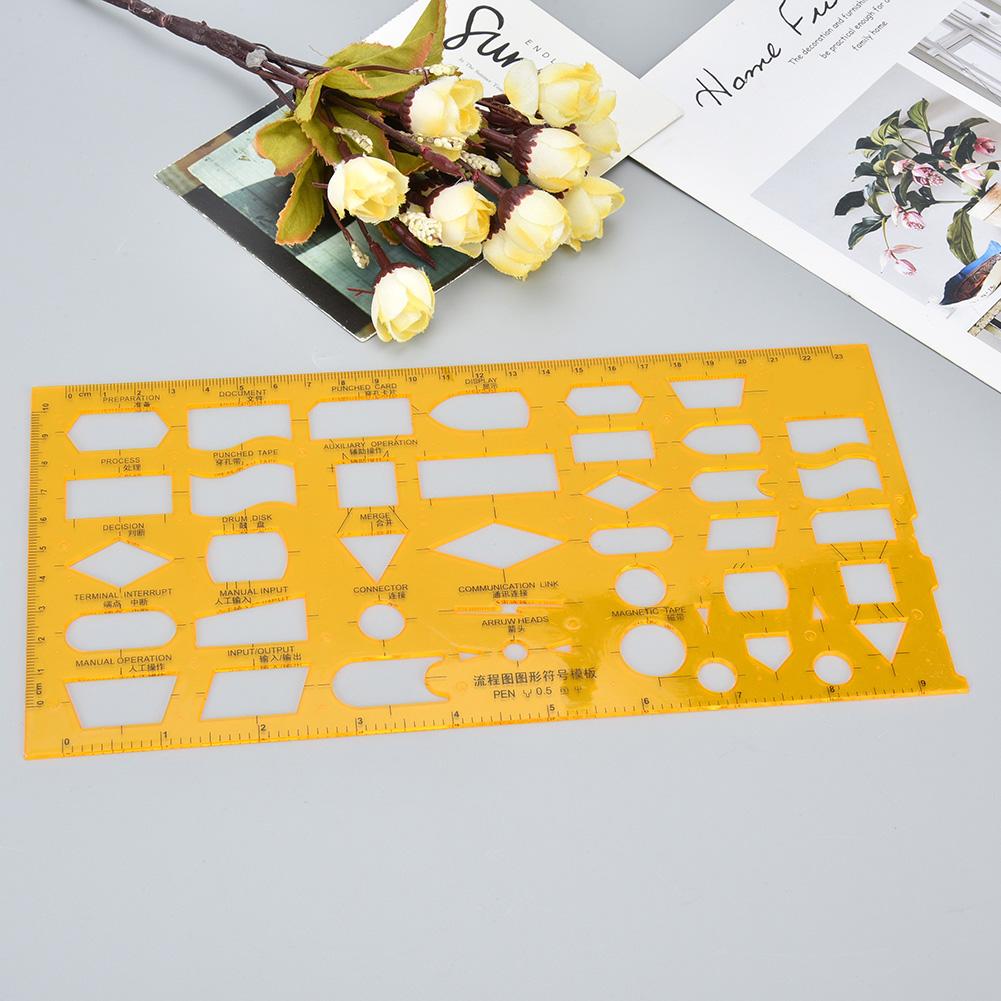 Многофункциональный прочный архитектурный дизайн шаблон чертежа полая геометрическая линейка (4351)