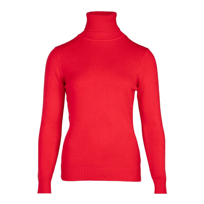 BELLE FEMME Women's Wool and Cashmere Turtleneck Sweater