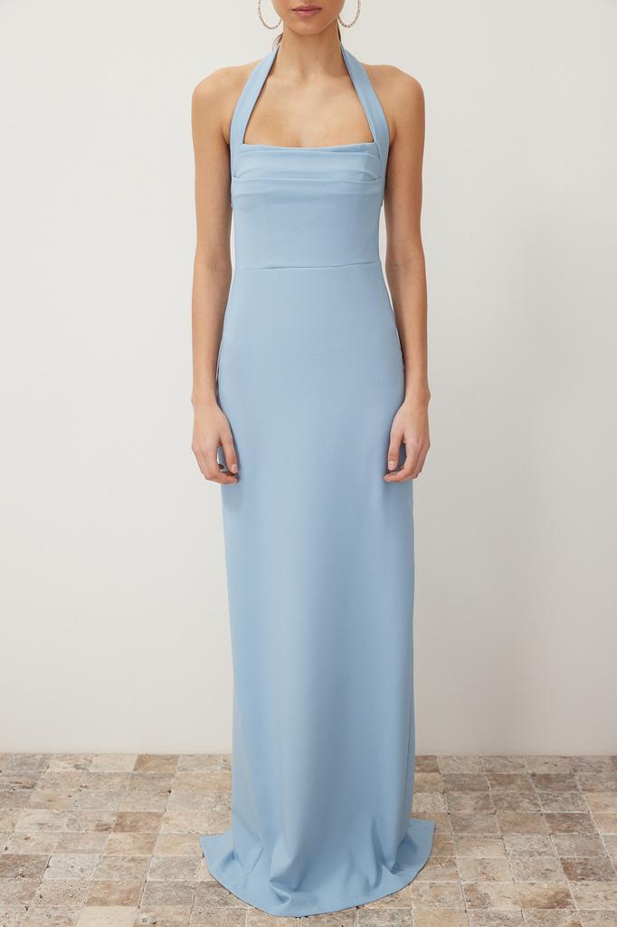 Women's Fashion New Evening Dress & Graduation Dress Black Fitted Woven Lace Collar Long Evening Evening Dress